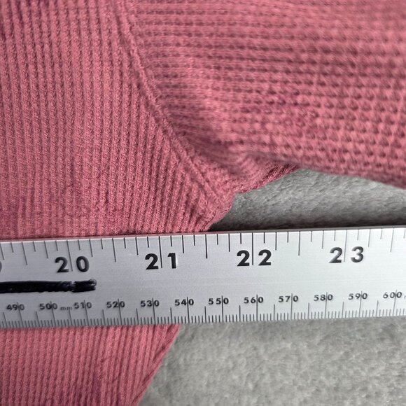 Womens Victorias Secret Pink Ribbed Cropped Top Collared Long Sleeve Polyester M - Picture 5 of 7